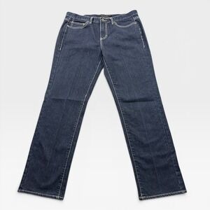 Calvin Klein Jeans Straight Leg Womens 12/31 Indigo Blue Contrast Stitch